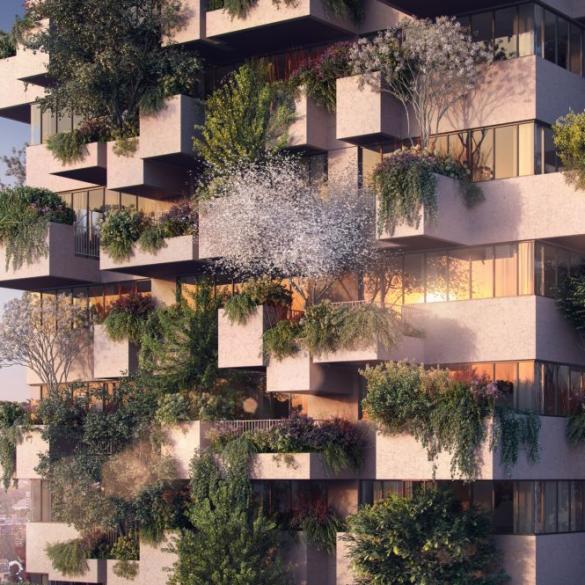 Groene Trudo Toren te Eindhoven